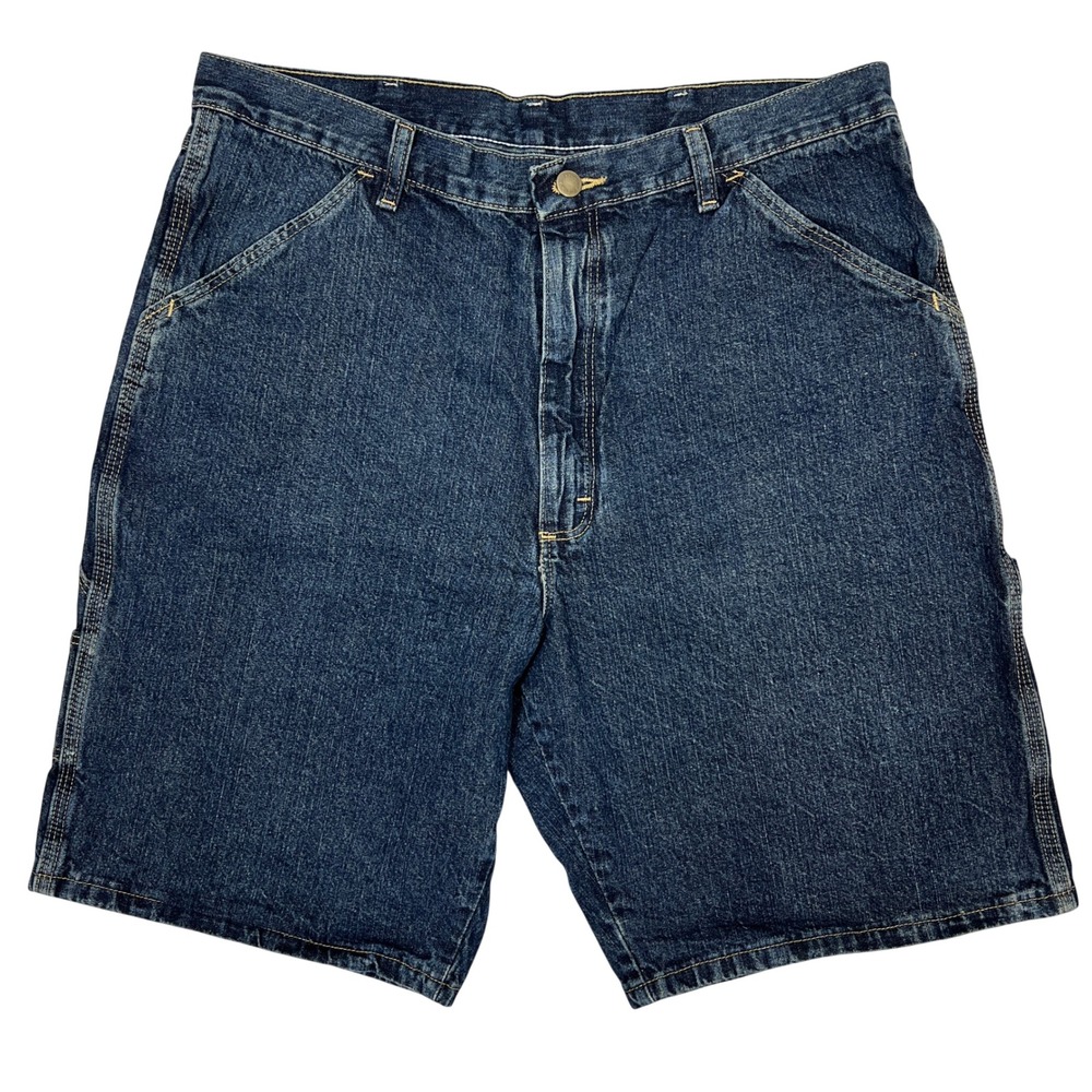 Wrangler Carpenter Dad Jean Shorts 34 Denim Utility Retro Grunge Rugged Workwear